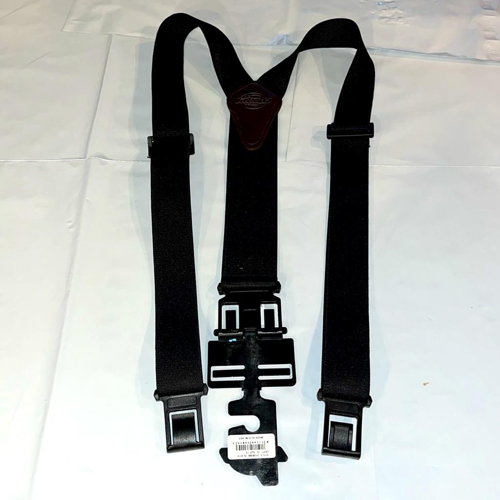 New Dickies Black Suspenders Heavy Duty Stretchy Wide Work Strong 21d6300 Rugged